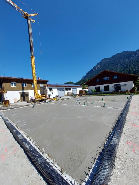 Fertigstellung der Bodenplatte